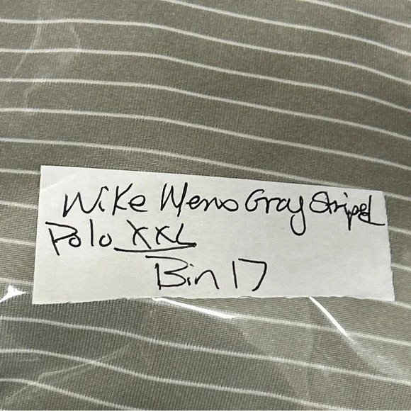 Nike Golf Men’s XXL Dri Fit Polo Shirt Gray Striped GOLF Athletic Casual Flaw - Picture 14 of 16